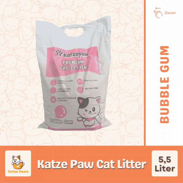 Katze Paw - Cat Litter - 5,5 Liter - Bubble Gum