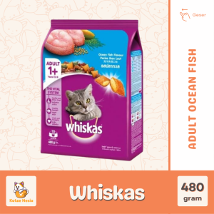 Makanan (Freshpack) – Whiskas Adult Ocean Fish 480 gr